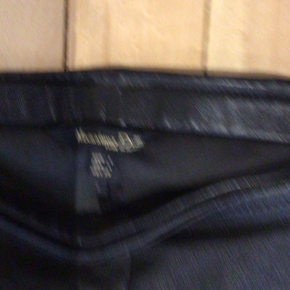 Massimo Dutti Charcoal elastic leather  Black Pants - Picture 2 of 4